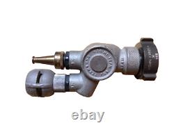 Fire Hose Nozzle Brass Fire Equipment Spray Jet Fog National Pipe Tapered NEW
