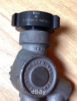 Fire Hose Nozzle Brass Fire Equipment Spray Jet Fog National Pipe Tapered NEW