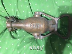 Fire Hose Nozzle Water Fog USN solid brass 1/1/2 complete