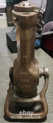 Fire Hose Nozzle Water Fog USN solid brass 1/1/2 complete