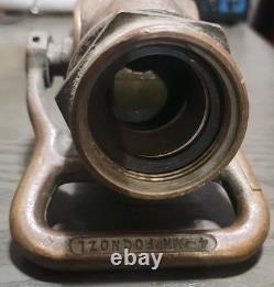 Fire Hose Nozzle Water Fog USN solid brass 1/1/2 complete