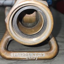 Fire Hose Nozzle Water Fog USN solid brass 1/1/2 complete