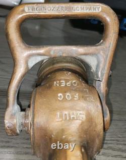 Fire Hose Nozzle Water Fog USN solid brass 1/1/2 complete