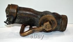 Fire Hose Nozzle, item T 972, solid brass fire hose nozzle, WW2 era, 1940's, Fog