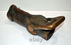Fire Hose Nozzle, item T 972, solid brass fire hose nozzle, WW2 era, 1940's, Fog