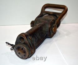 Fire Hose Nozzle, item T 972, solid brass fire hose nozzle, WW2 era, 1940's, Fog