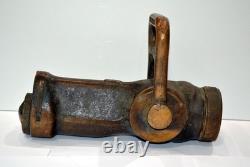 Fire Hose Nozzle, item T 972, solid brass fire hose nozzle, WW2 era, 1940's, Fog