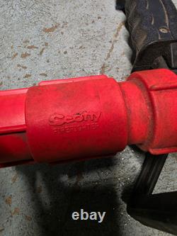 Fire Hose Nozzle with Pistol Grip Handle & Coupling, Red/Black