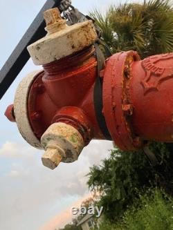 Fire Hydrant Eddy Valve Co. Two Piece 5 V. O. 72 Depth Short Upper Ornate Star
