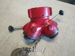 Fire Hydrant Hose Water Ball Valve Wye Splitter Elkhart Brass 3 x (2) 1 1/2