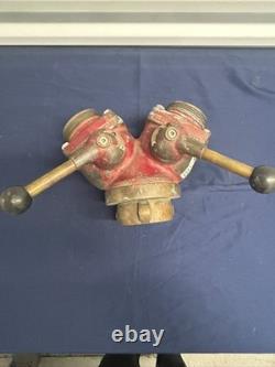Fire Hydrant splitter Hose Water Thief Wye Akron Wooster, Ohio solid brass CAZ