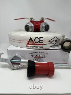 Fire Safe Home Bundle Including 1 Attack Fire Hose, Hydrant Valve, Wrench, Noz
