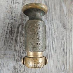 Firefighter Lot Of 5 Vintage Nozzle 2 Brass Akron Fog Fire Nozzle 3 Unknown