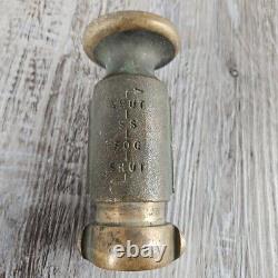 Firefighter Lot Of 5 Vintage Nozzle 2 Brass Akron Fog Fire Nozzle 3 Unknown