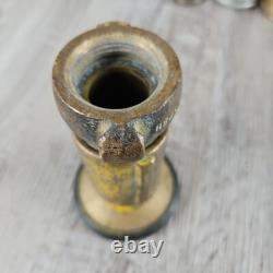 Firefighter Lot Of 5 Vintage Nozzle 2 Brass Akron Fog Fire Nozzle 3 Unknown