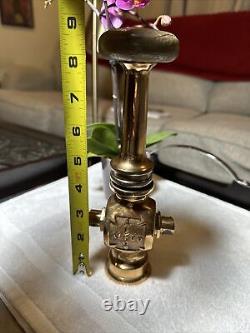 GORGEOUS Antique Vintage Solid Brass Fire Hose Nozzle ALFCO RARE