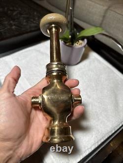 GORGEOUS Antique Vintage Solid Brass Fire Hose Nozzle ALFCO RARE