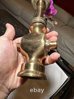 GORGEOUS Antique Vintage Solid Brass Fire Hose Nozzle ALFCO RARE