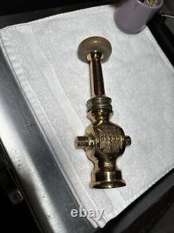 GORGEOUS Antique Vintage Solid Brass Fire Hose Nozzle ALFCO RARE