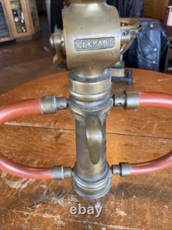 GORGEOUS Antique Vintage Solid Brass Fire Hose Nozzle (CHIEF) RARE-made In USA