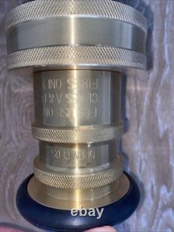 GRAINGER APPROVED 6AKC3 Fire Hose Nozzle, Twist, Brass 6AKC3