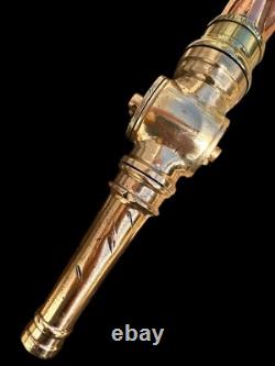 Gold & Red Brass Fire Hose Nozzle GA20068