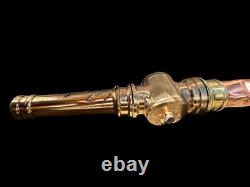 Gold & Red Brass Fire Hose Nozzle GA20068