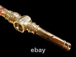 Gold & Red Brass Fire Hose Nozzle GA20068