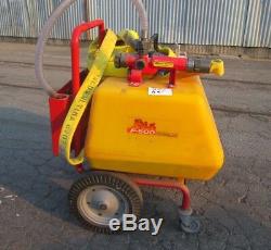 HCT F-500 Portable Fire Suppression Cart with Fire Hose and Nozzle, Used