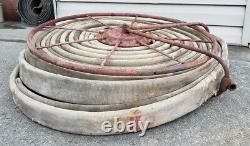 HUGE Antique American LaFrance Red Fire Hose Reel Industrial Factory Truck Prop