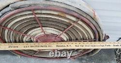 HUGE Antique American LaFrance Red Fire Hose Reel Industrial Factory Truck Prop