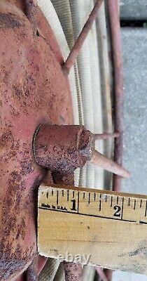 HUGE Antique American LaFrance Red Fire Hose Reel Industrial Factory Truck Prop