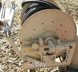 Hannay Dual 1 X 100' Hose Reel F7130-25-26 Fire Fighting with Hose and Nozzle