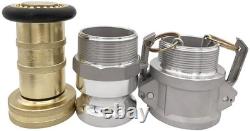 Heavey Duty 2 NPSH Brass Fire Hose Nozzle with 2 x 2 Inch With Two Camlocks Heavey Duty 2 NPSH Brass Fire Hose Nozzle with 2 x 2 Inch With Two Camlocks