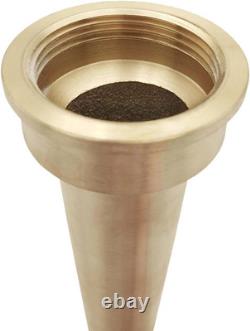 Heavy-Duty 2 Brass Fire Hose Nozzle 12 Length, 9/16 Orifice