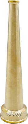Heavy-Duty 2 Brass Fire Hose Nozzle 12 Length, 9/16 Orifice