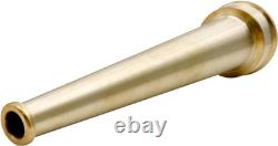 Heavy-Duty 2 Brass Fire Hose Nozzle 12 Length, 9/16 Orifice