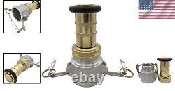 Heavy-Duty 2 NPSH Brass Fire Nozzle with Adjustable Fog and Stream Control