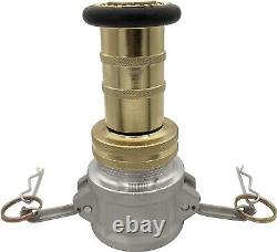 Heavy-Duty 2 NPSH Brass Fire Nozzle with Adjustable Fog and Stream Control
