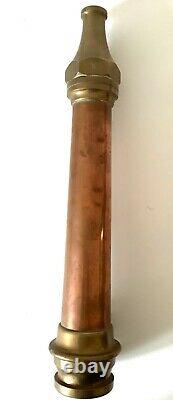 Home front WW2 Fire brigade hose, nozzle brass copper type A 1936 3/4 18long