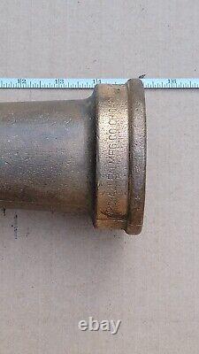 Huge Antique W. D Allen Fire Hose Nozzle 15 2.5 Nsh