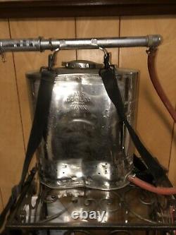 Indian Fire Pump D. B. Smith & Co. Utica NY Firefighter Equipment Vintag3 Dented