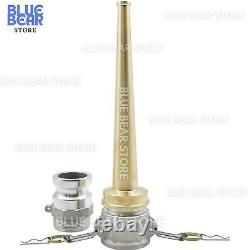 Industrial Fire Hose Nozzle 1.5 NPSH/NPT Threads Spray Jet Fog Camlock Fittings