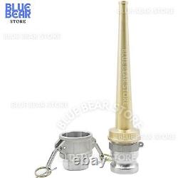 Industrial Fire Hose Nozzle 1.5 NPSH/NPT Threads Spray Jet Fog Camlock Fittings