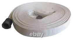 JAFLINE HD G52H175HDW50N Fire Hose, 50 ft, White, Polyester 11N865