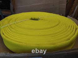JAFLINE HD G52H25HDY100N Fire Hose, 100 ft, Yellow, Polyester 11N870