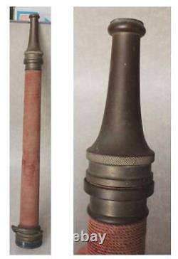 Japan Antique Brass Fire Hose Tip Mouth Hydrant Nozzle 70cm