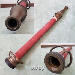 Japanese Antique Fire Hose Nozzle Brass Length 79cm