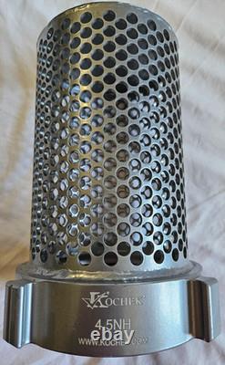 Kochek 4.5 NH Female Barrel Strainer Fire Suction Drafting Clean Threads
