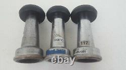 LOT OF 3 Chrome 1.5 NH Smooth Bore Nozzle Tip (2)1 & (1)1.125 with Bumper